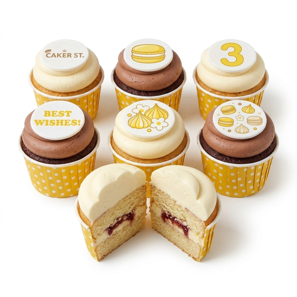 Sweet Treats Birthday Cupcakes with Custom Age Topper