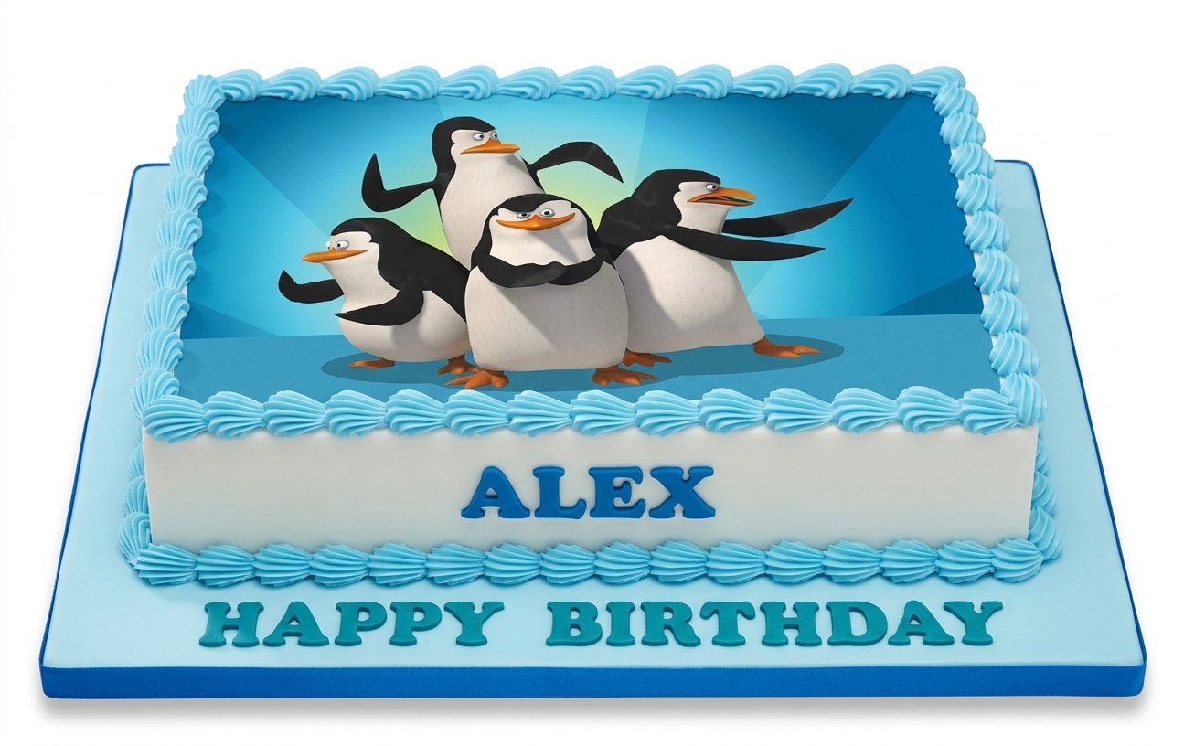 Penguin Character Birthday Cake