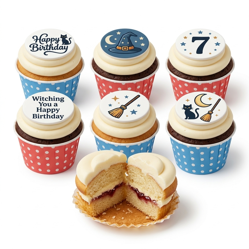 Witch Theme Birthday Cupcakes