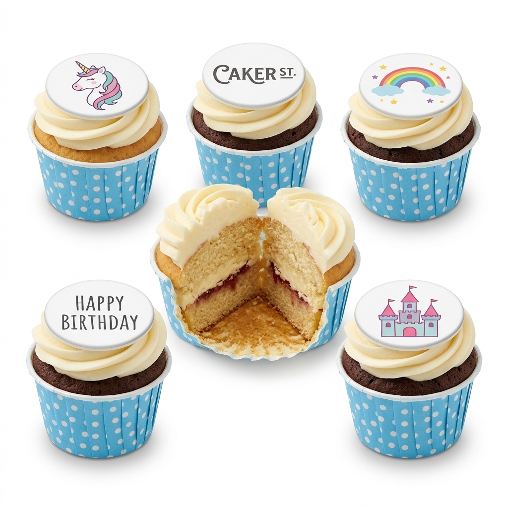 Unicorn, Rainbow & Castle Birthday Cupcakes