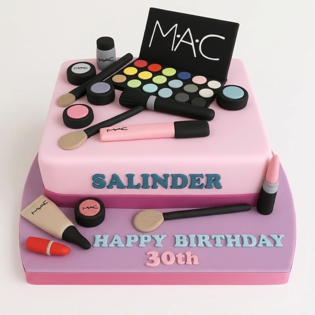 MAC Makeup Theme Birthday Cake for Her