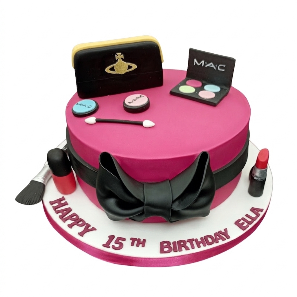 Makeup & Fashion Birthday Cake for Her