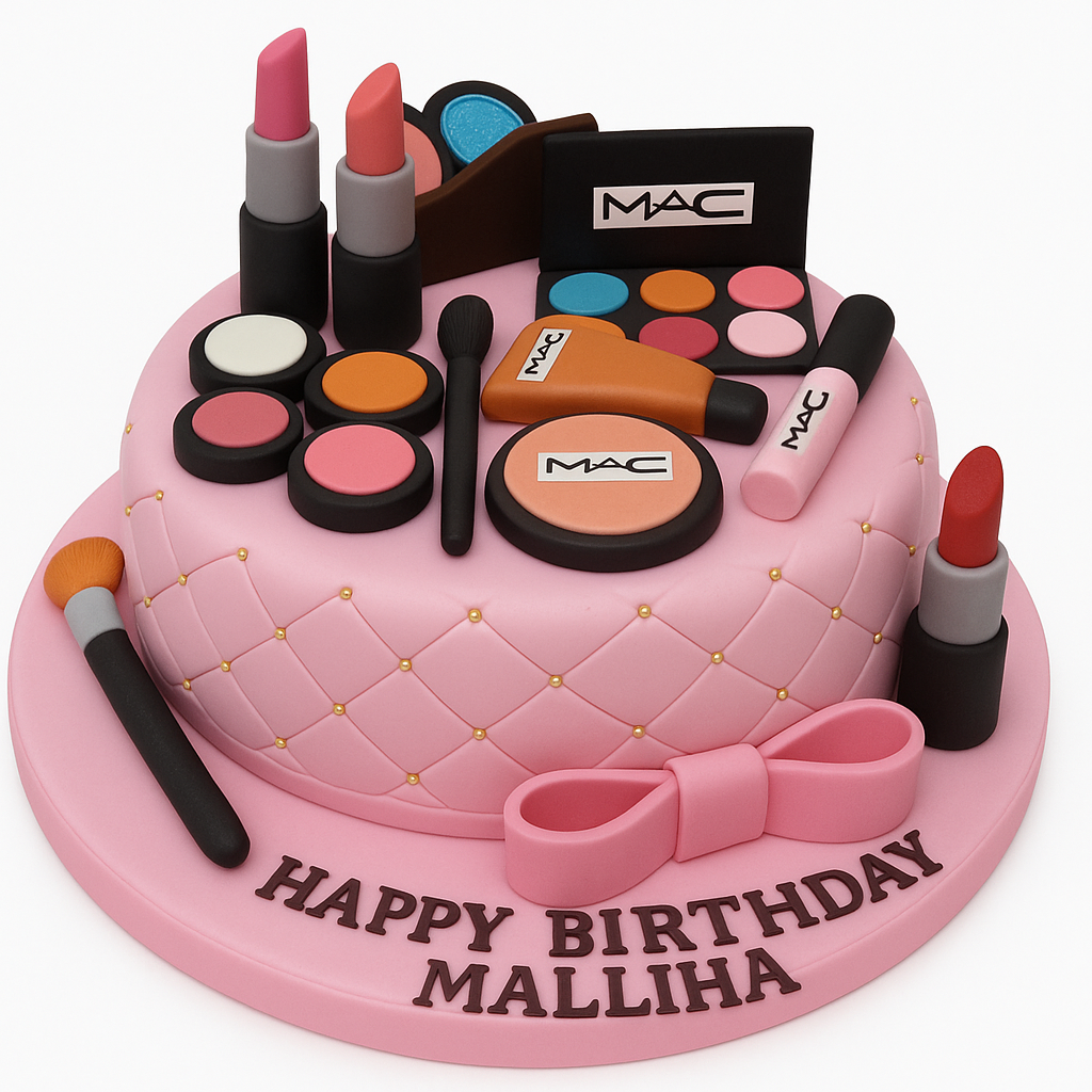 Makeup fashion Birthday  Cake