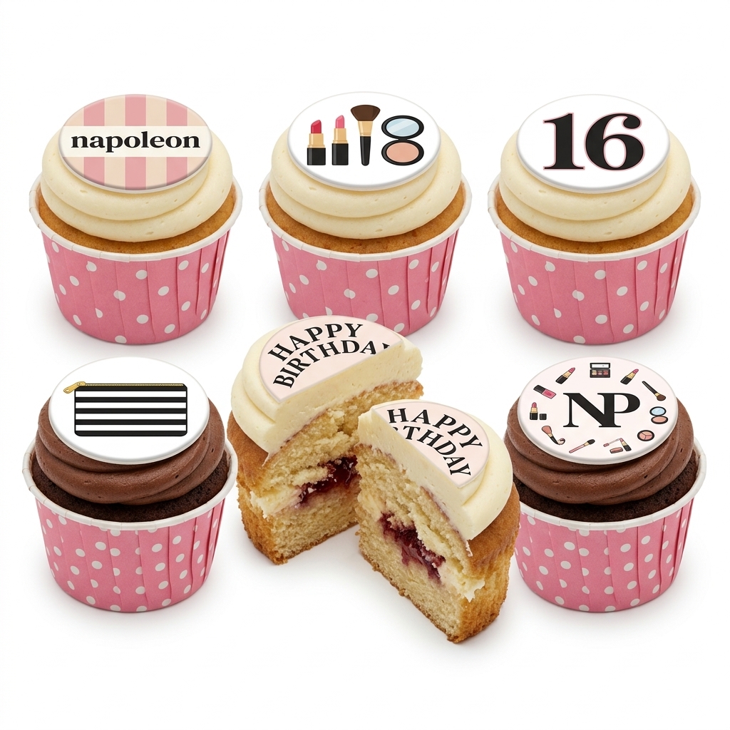 Makeup & Fashion Birthday Cupcakes for Her