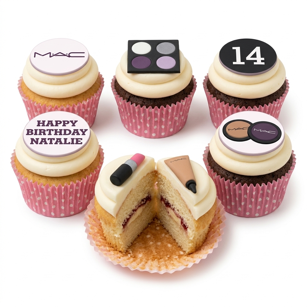 MAC Makeup Theme Birthday Cupcakes