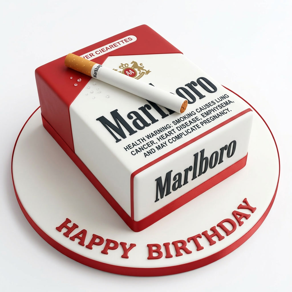 Marlboro Cigarette Packet Birthday Cake