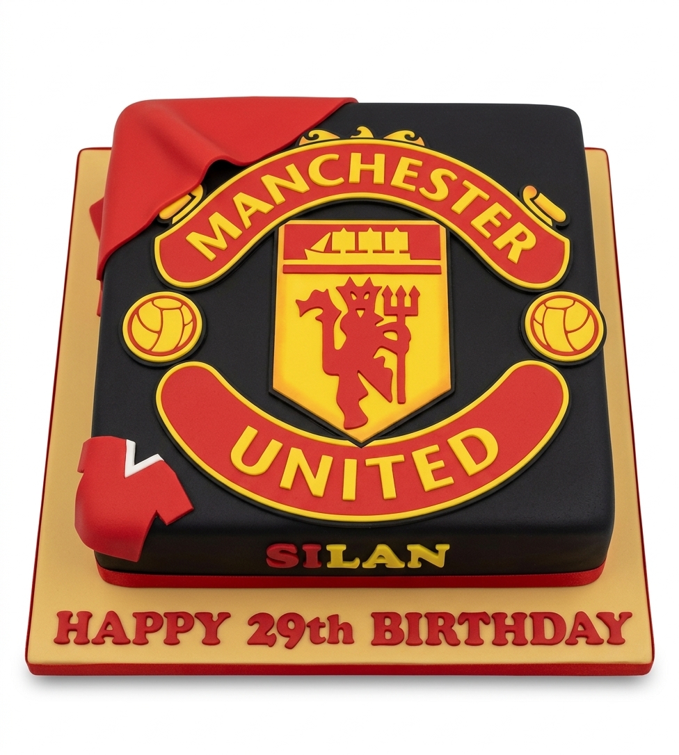 Manchester United Football Birthday Cake