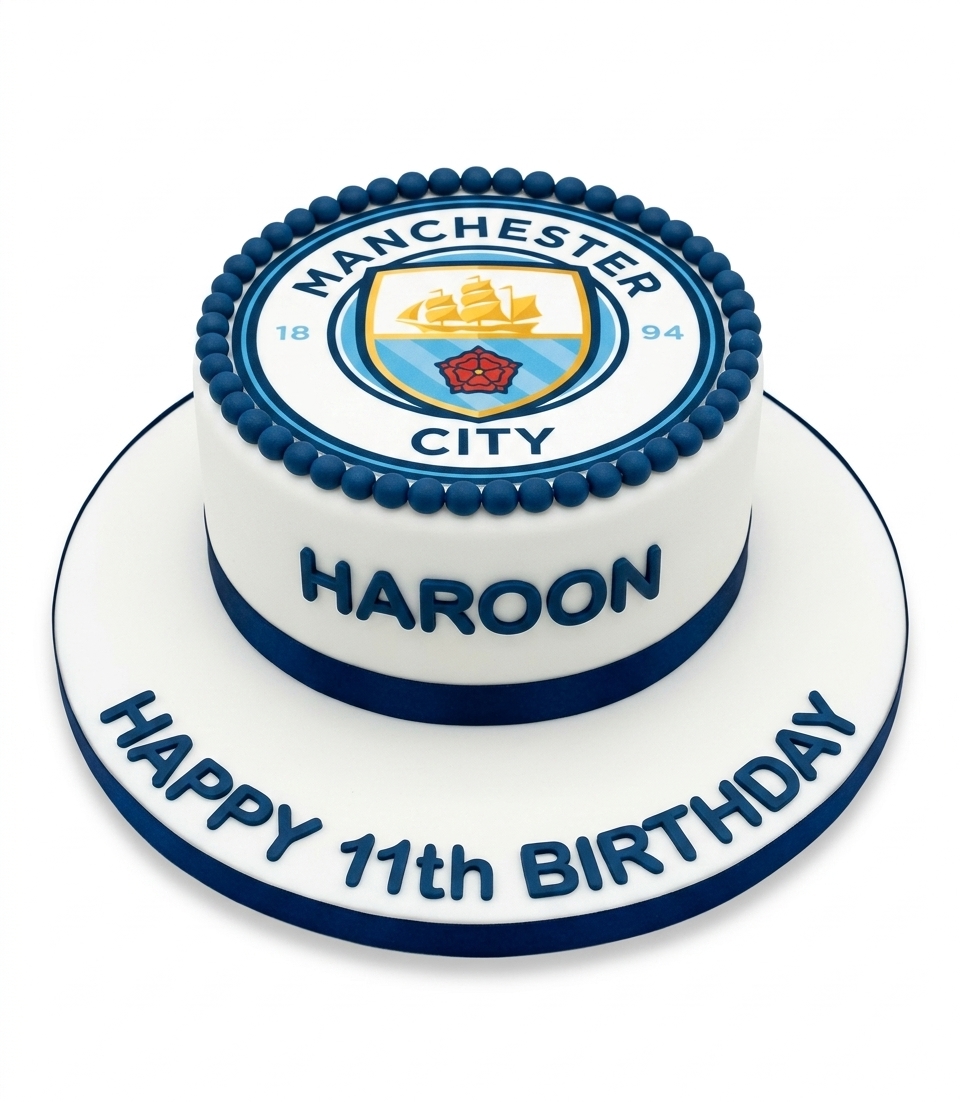 Manchester City Football Birthday Cake