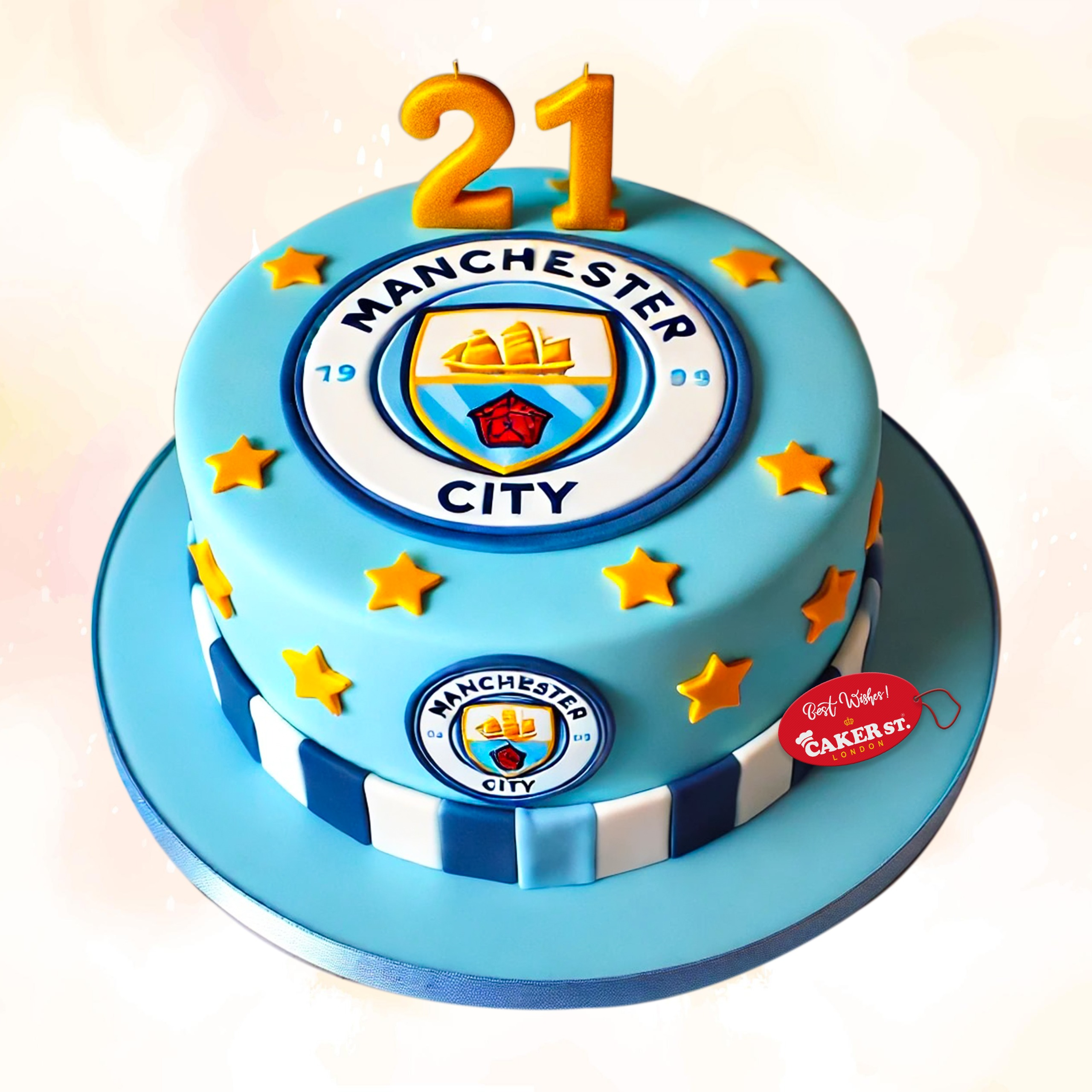 Manchester City Football Cake For Him