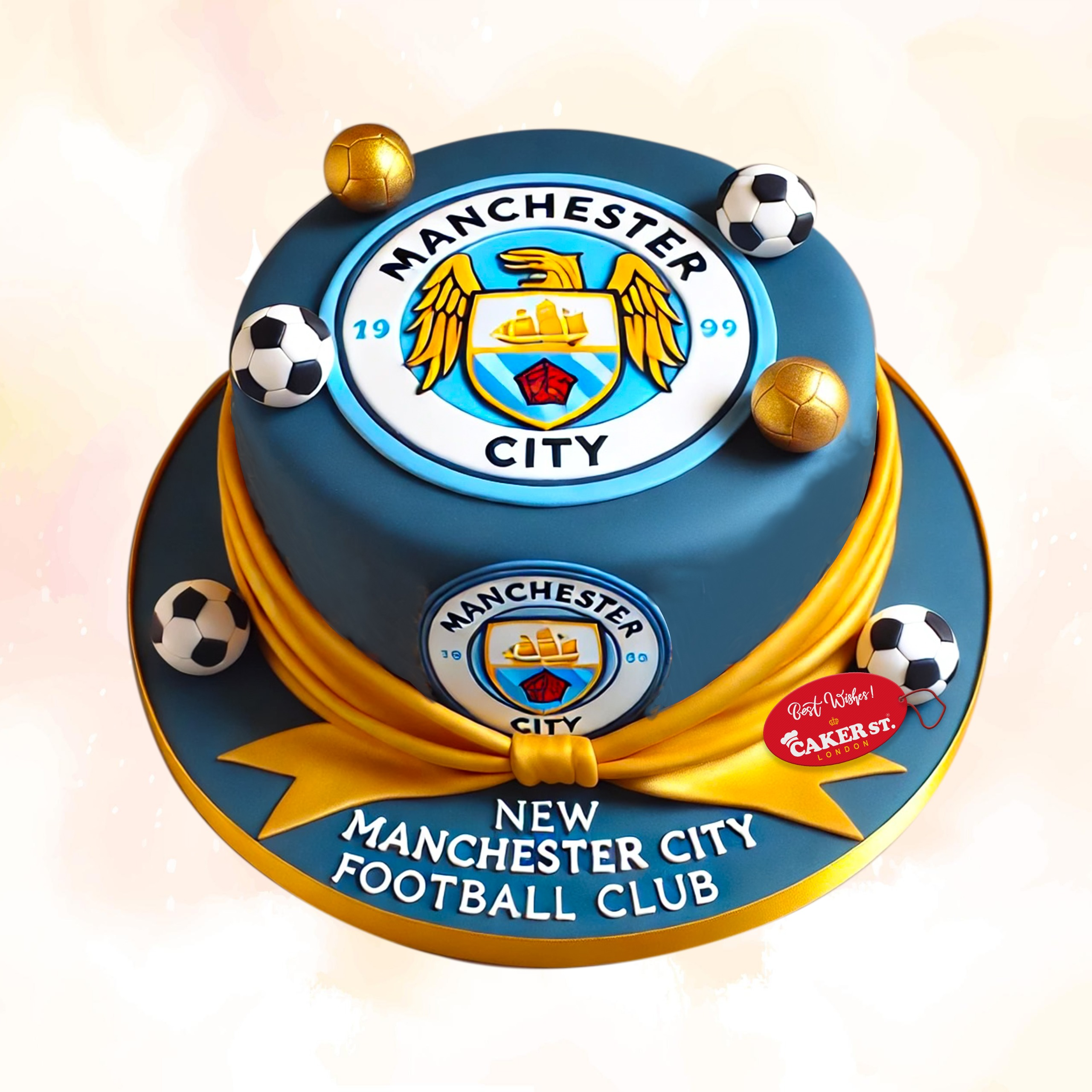 Manchester City Football Cake For Him
