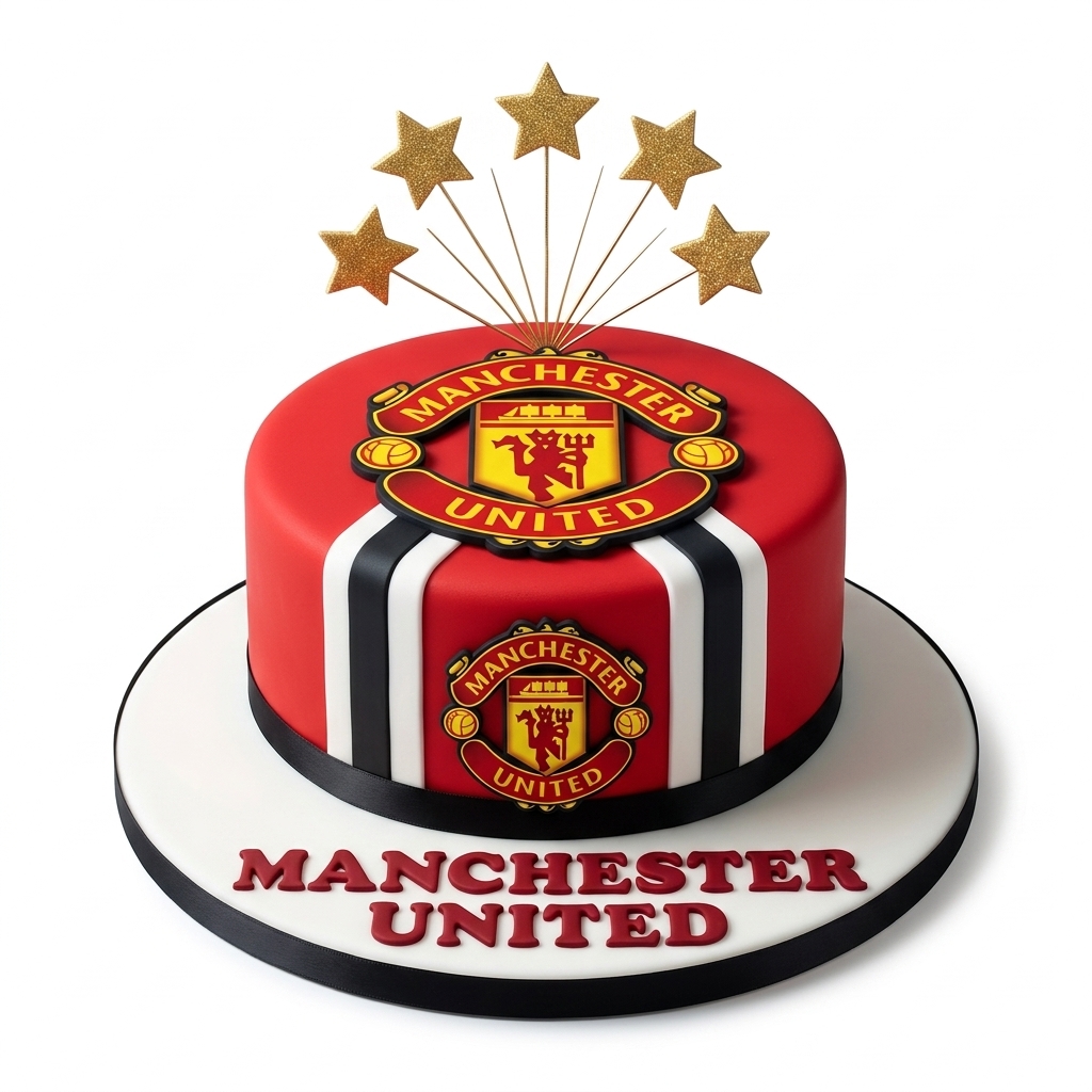 Manchester United Football Birthday Cake