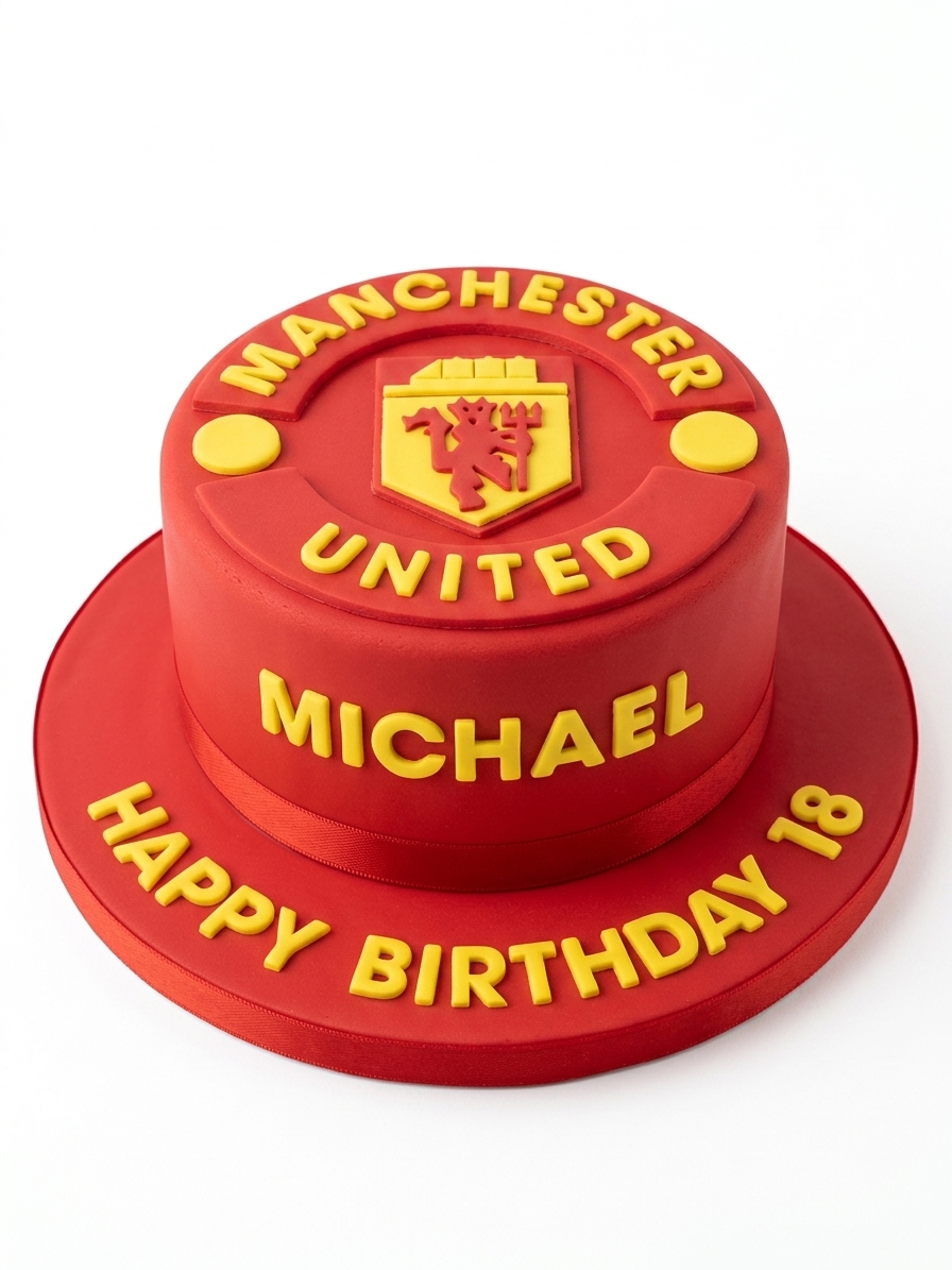 Manchester United Football Birthday Cake