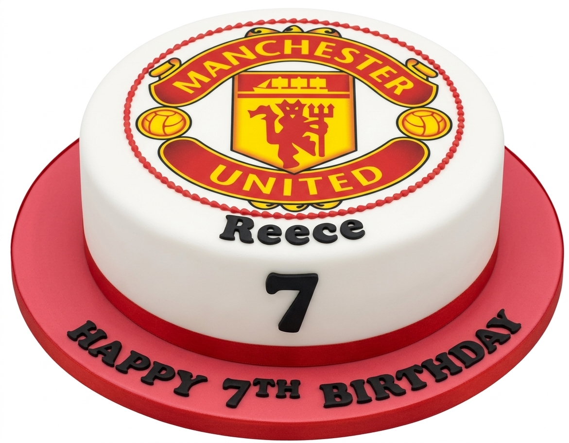 Manchester United Football Birthday Cake