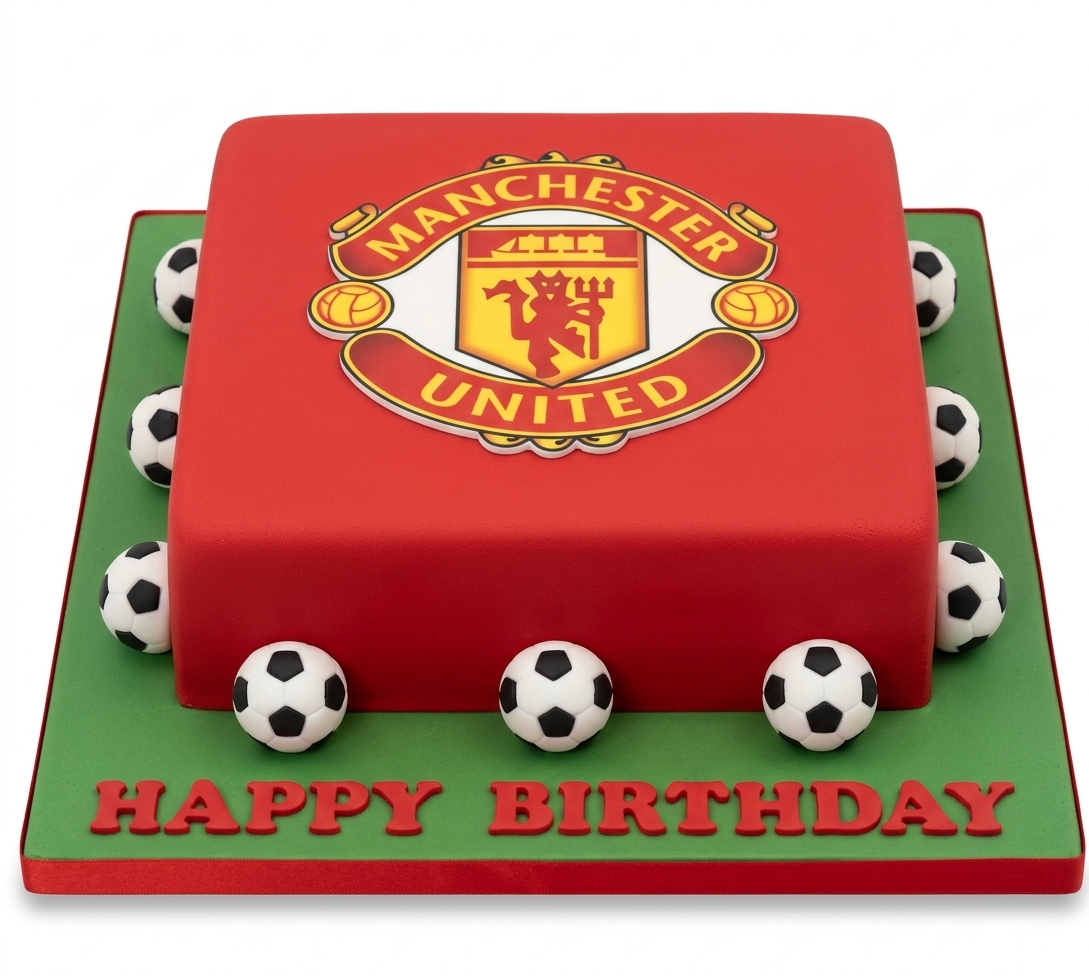 Manchester United Football Birthday Cake