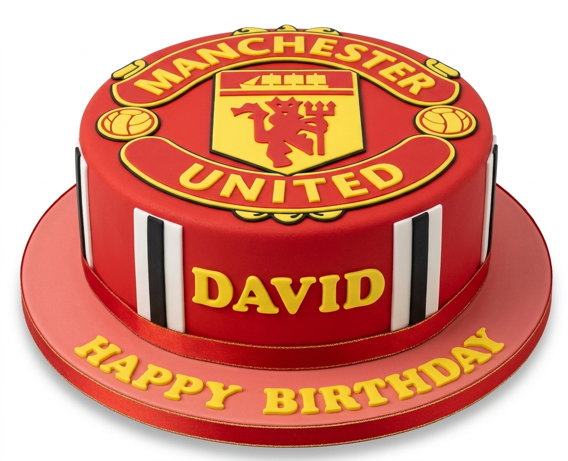 Manchester United Birthday Cake | Personalised Football Cake