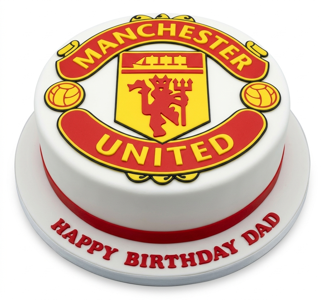 Manchester United Football Birthday Cake