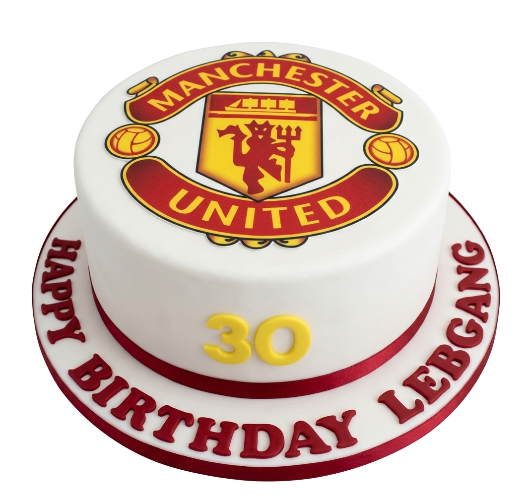 Manchester United Football Birthday Cake