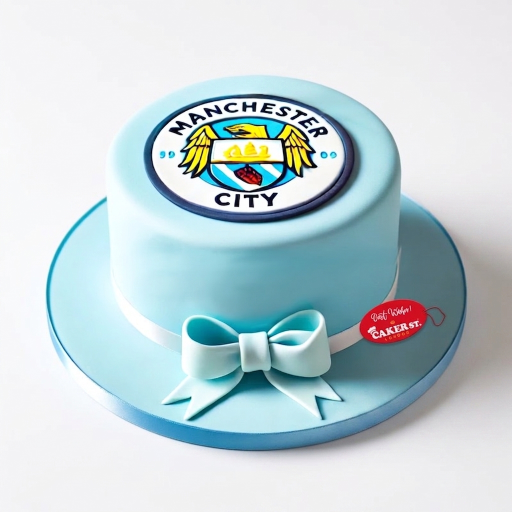 Manchester City Football Birthday Cake