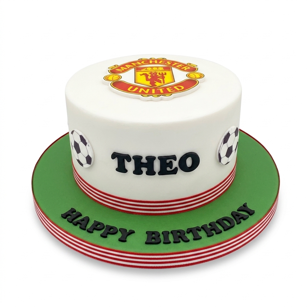 Manchester United Football Birthday Cake