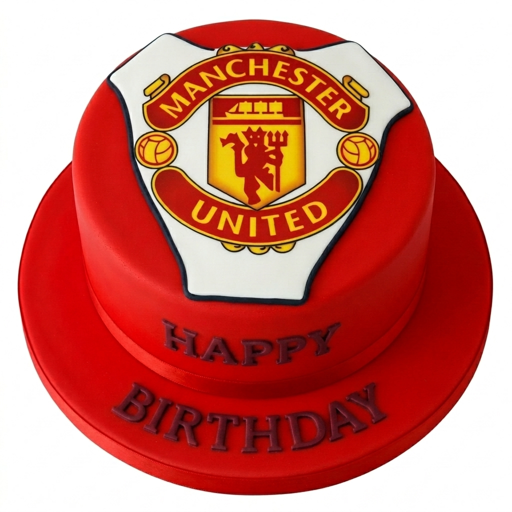 Manchester United Football Birthday Cake
