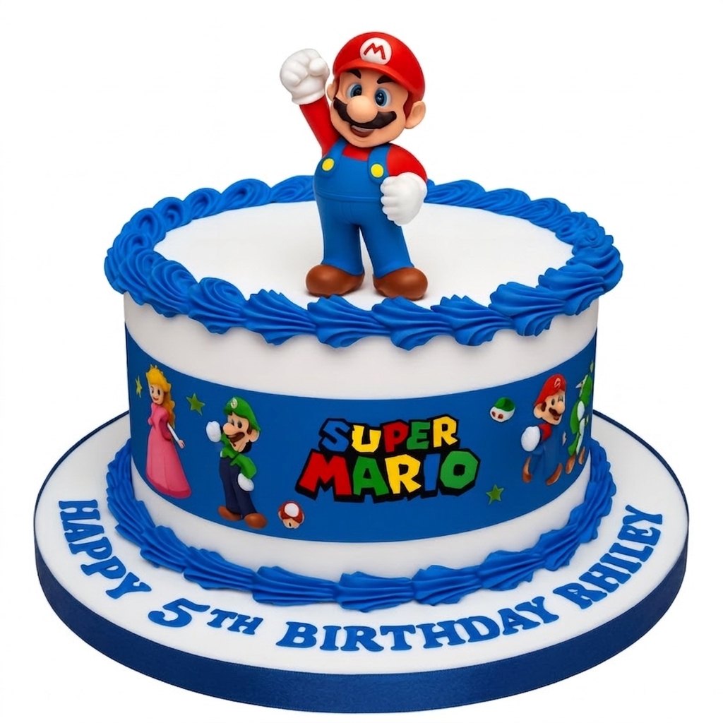 Super Mario Adventure Kids Birthday Cake