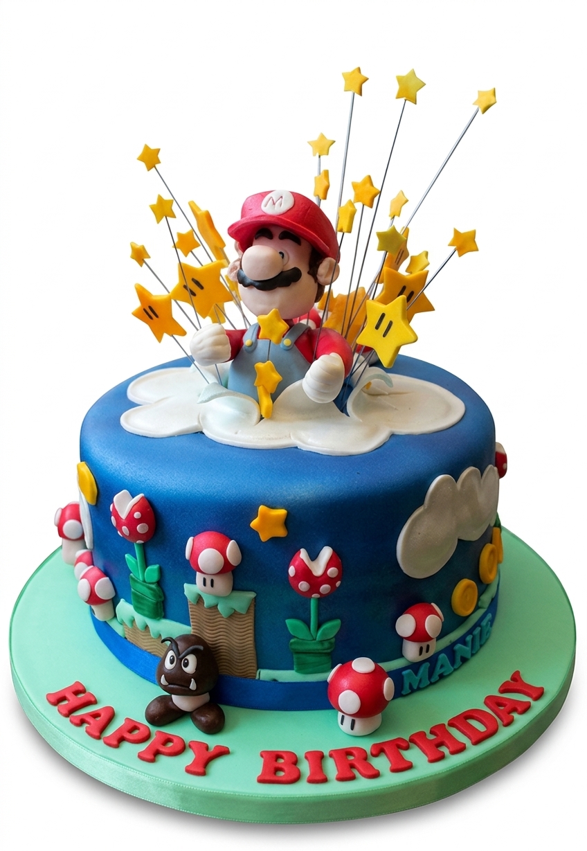 Super Mario Birthday Cake for Kids