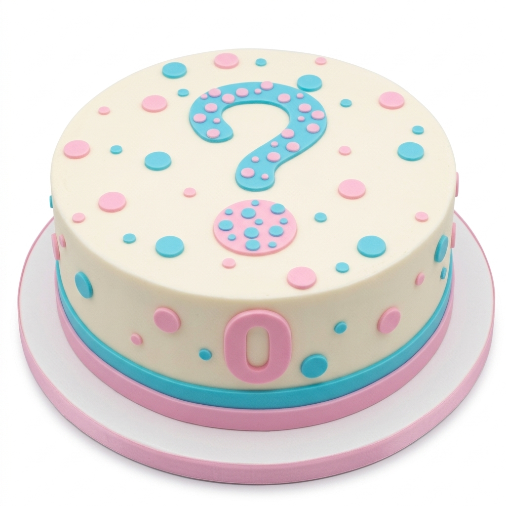 Gender Reveal Question Mark Cake