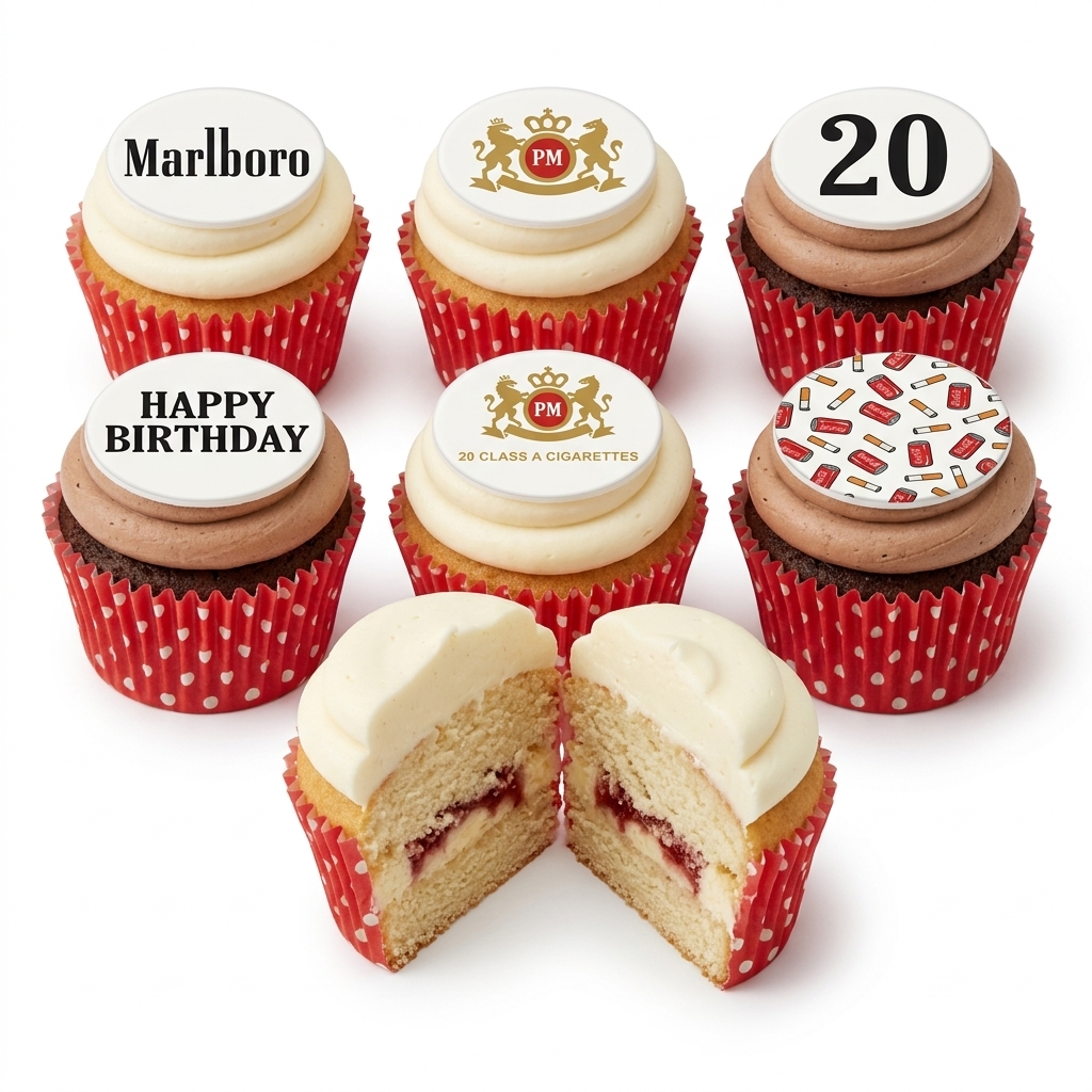 Marlboro Theme Birthday Cupcakes for Him
