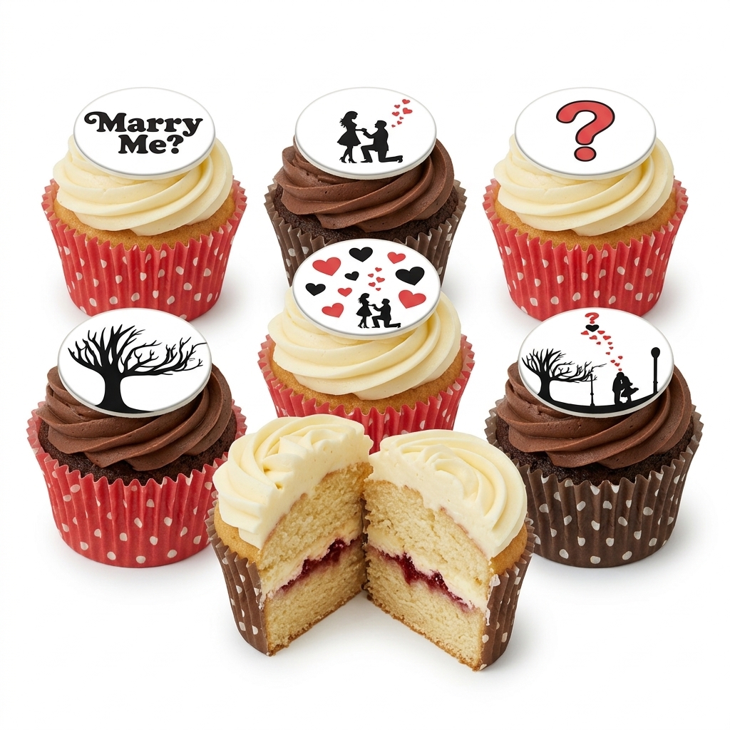 Marry Me Proposal Cupcakes