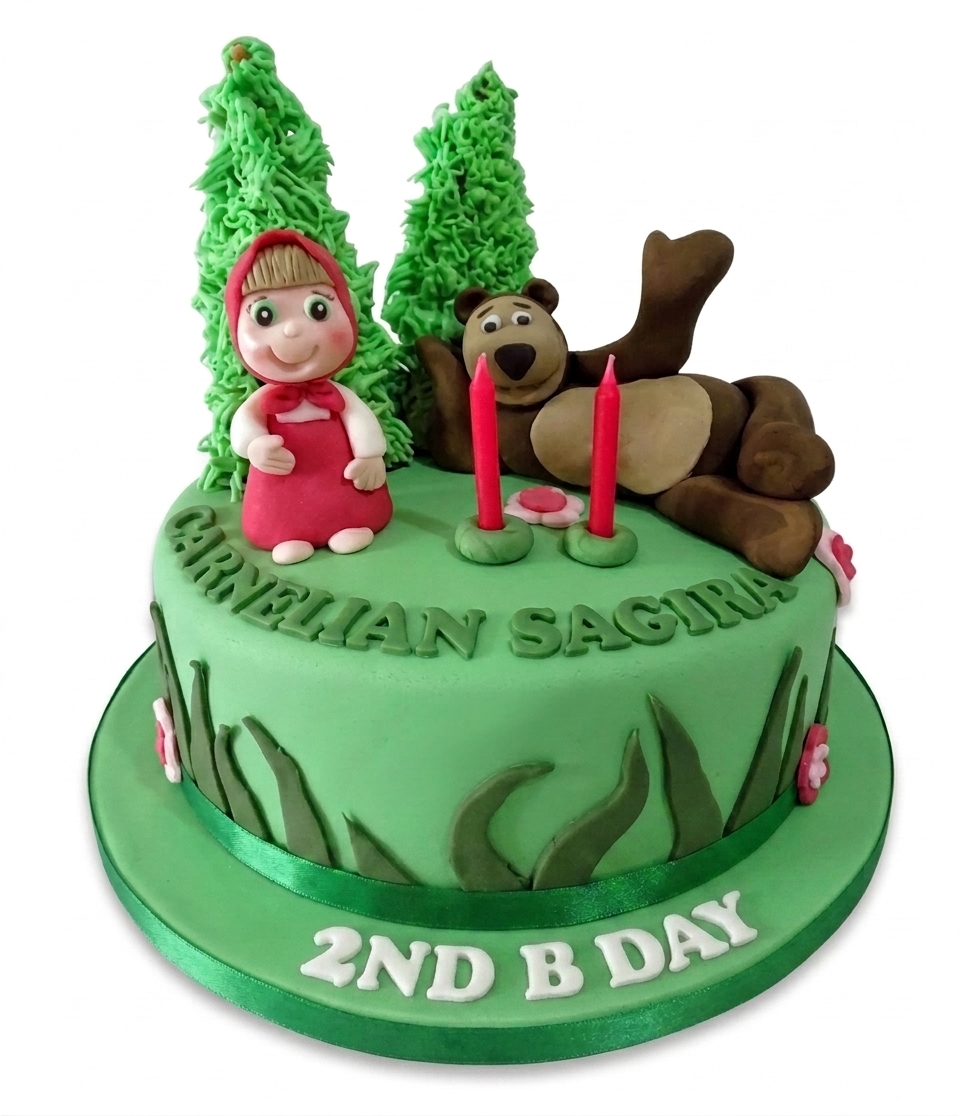 Masha and the Bear Birthday Cake