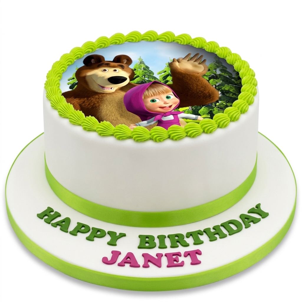 Masha and the Bear Birthday Cake