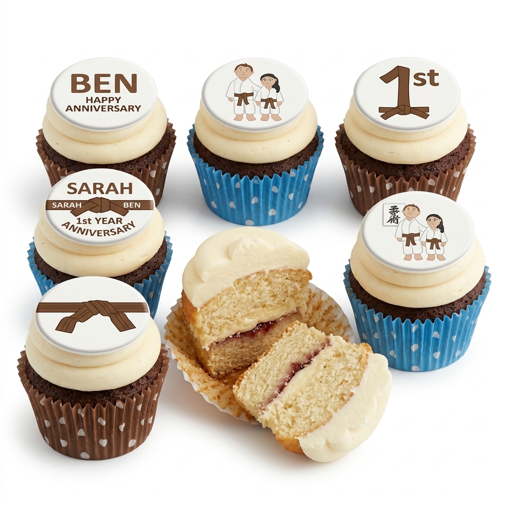 Martial Arts Anniversary Cupcakes