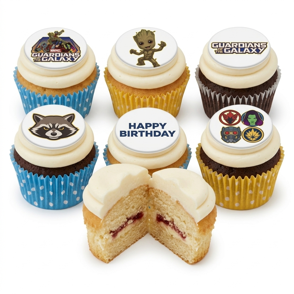 Guardians of the Galaxy Birthday Cupcakes