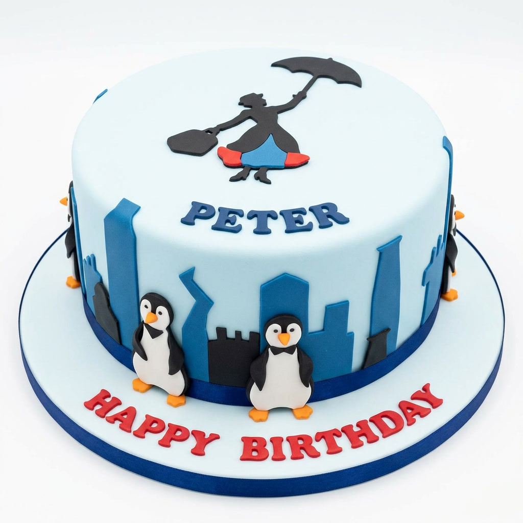 Mary Poppins Theme Birthday Cake