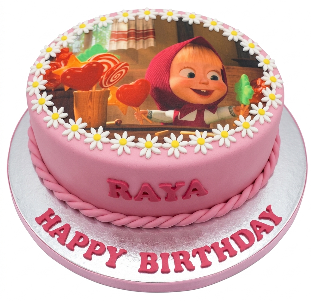 Masha and the Bear Kids Birthday Cake
