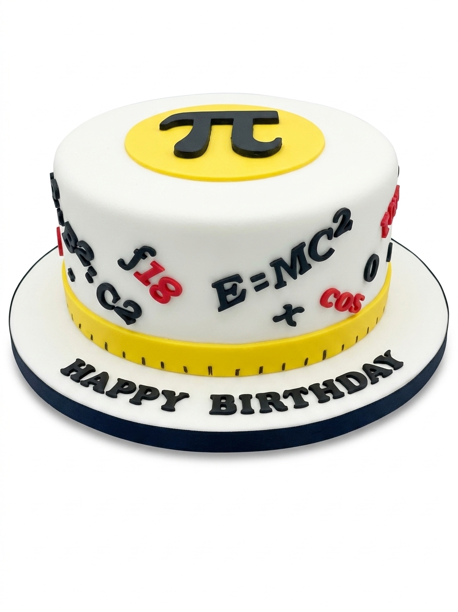 Maths Theme Birthday Cake