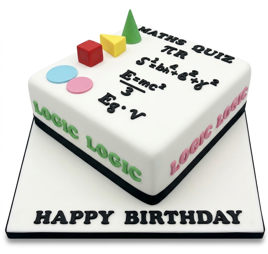 Maths & Logic Quiz Birthday Cake