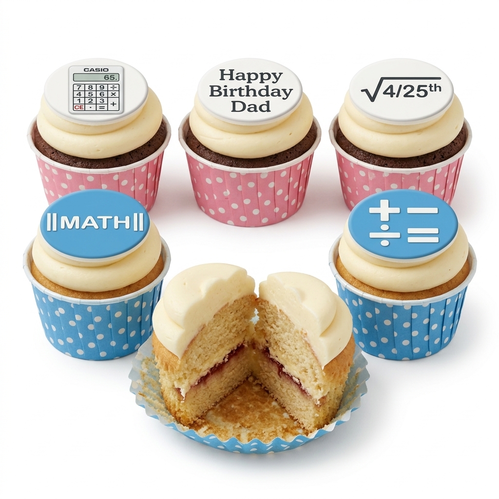 Maths Theme Birthday Cupcakes