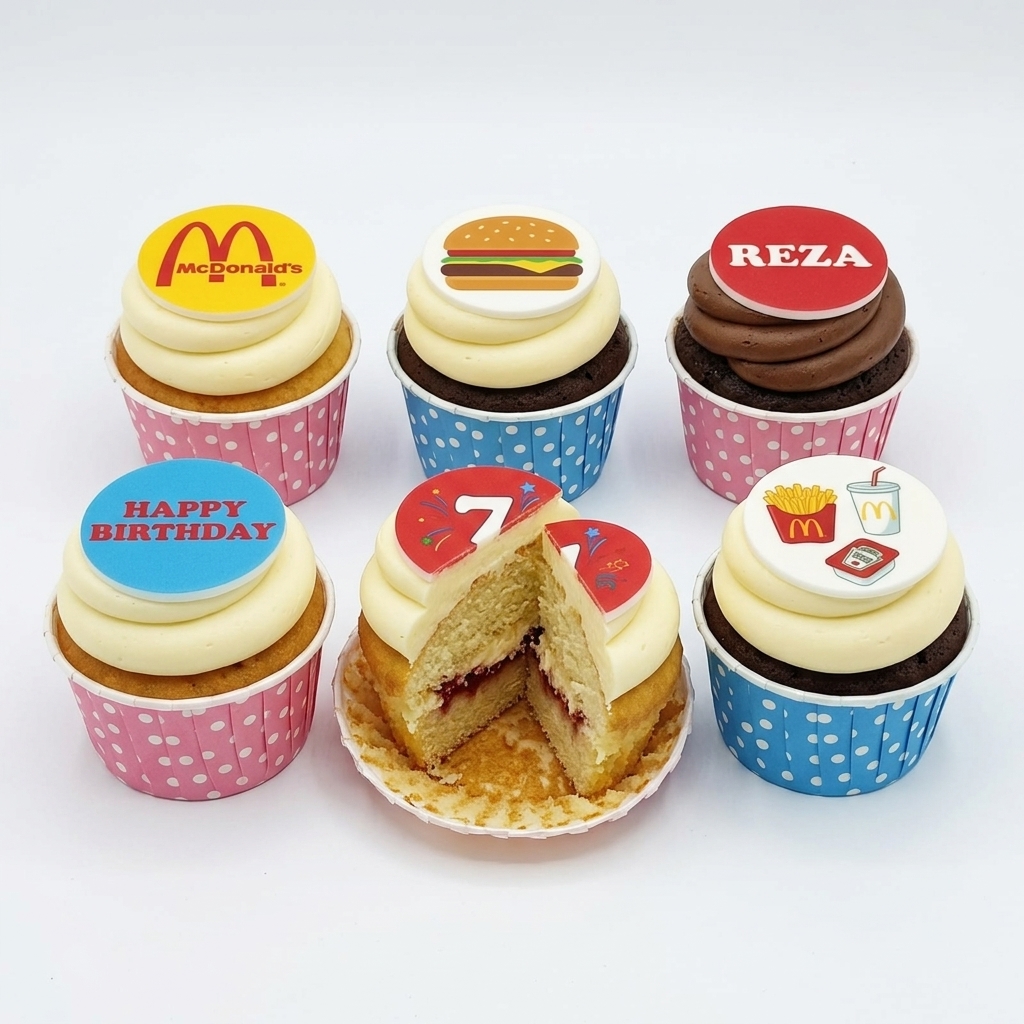 Fast Food Theme Birthday Cupcakes