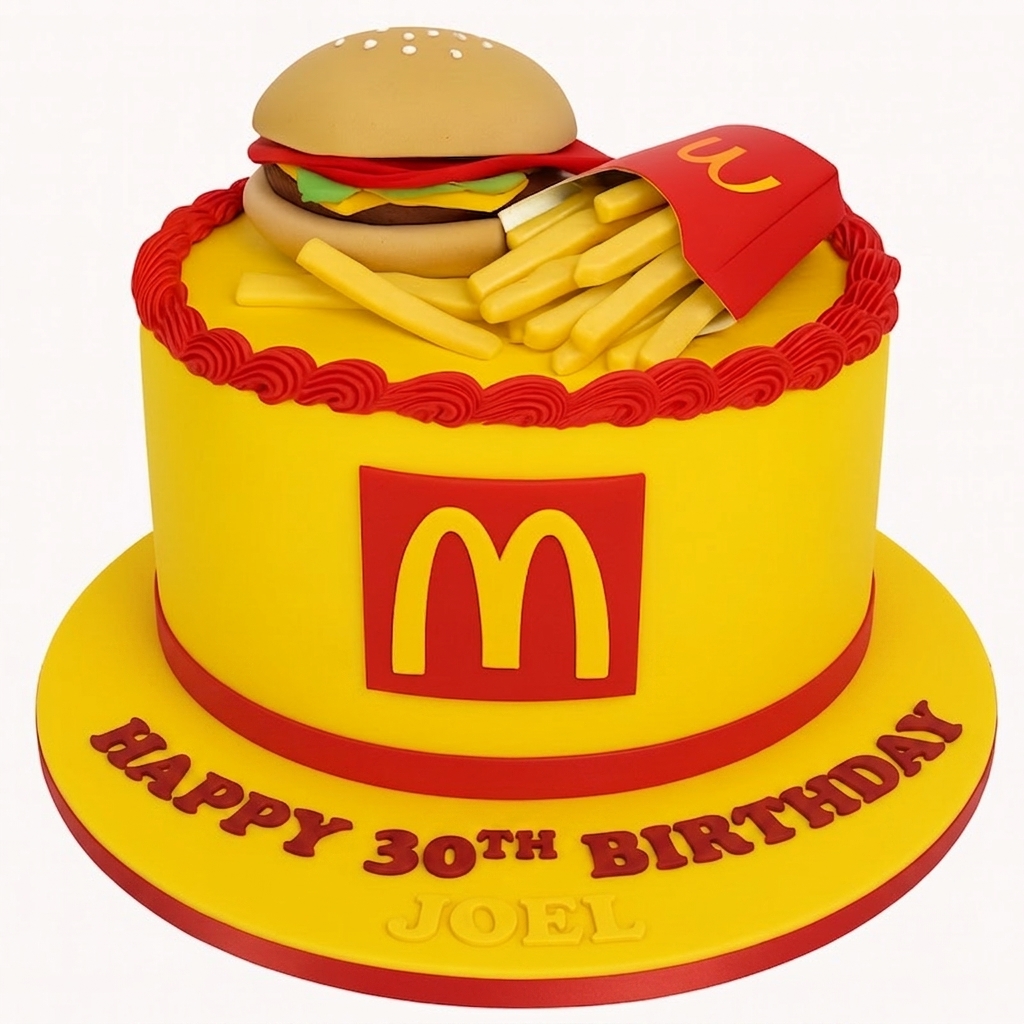 McDonald's Theme Birthday Cake