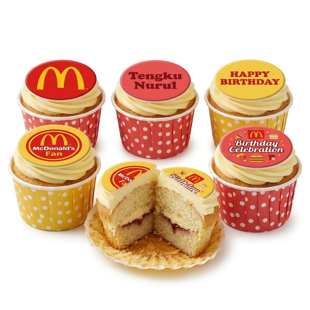 McDonald's Theme Birthday Cupcakes