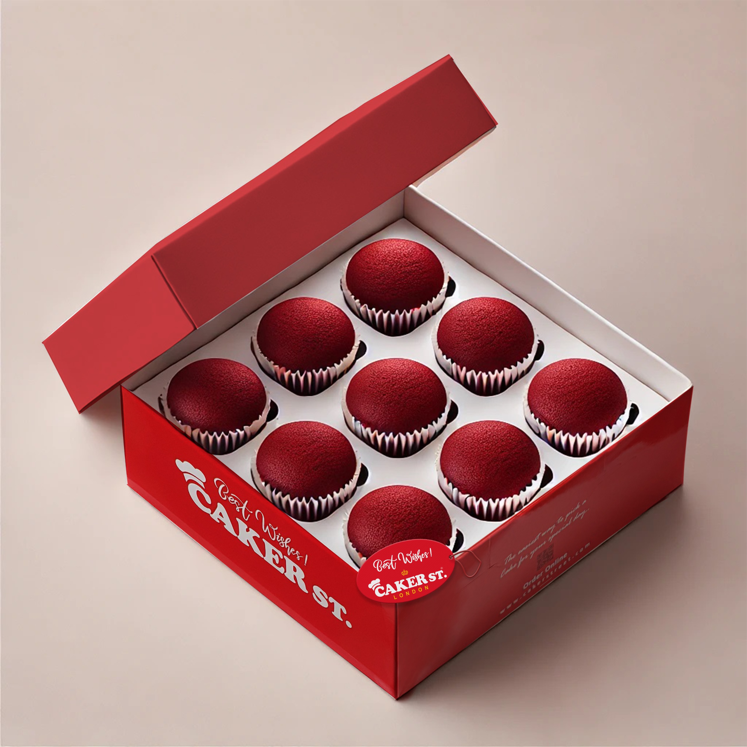 Medium Red Velvet Cupcake Box