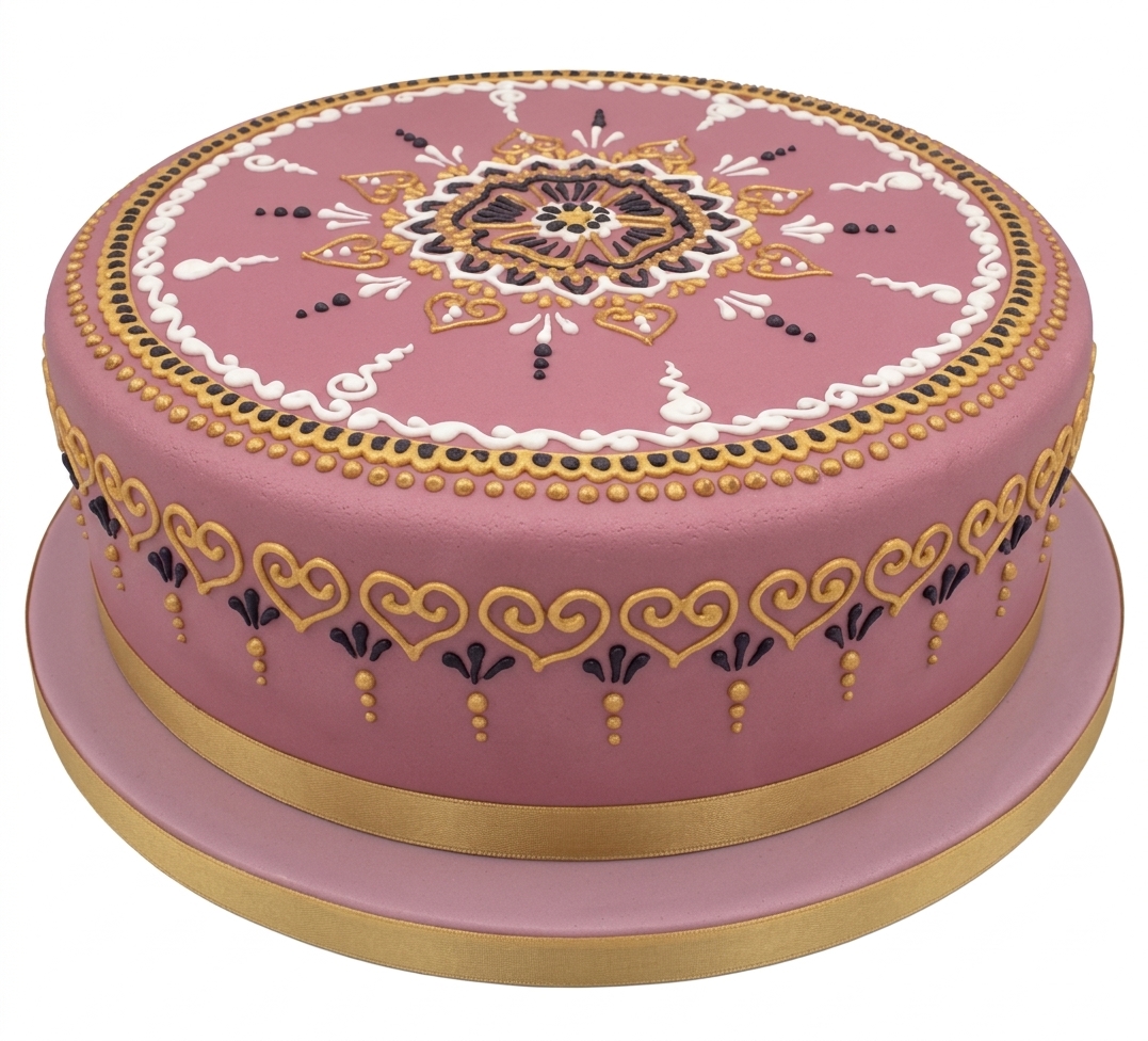 Indian Design Birthday Cake