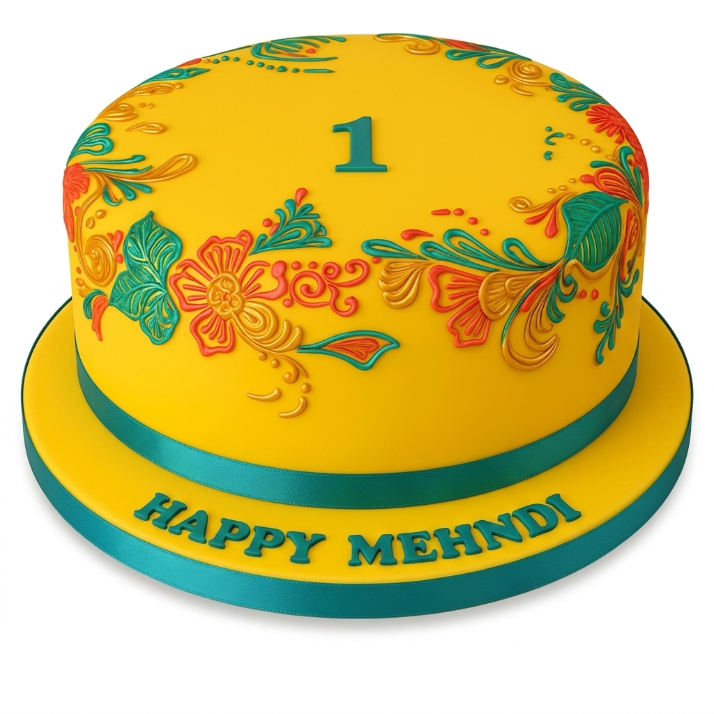 Indian Mehndi Celebration Cake