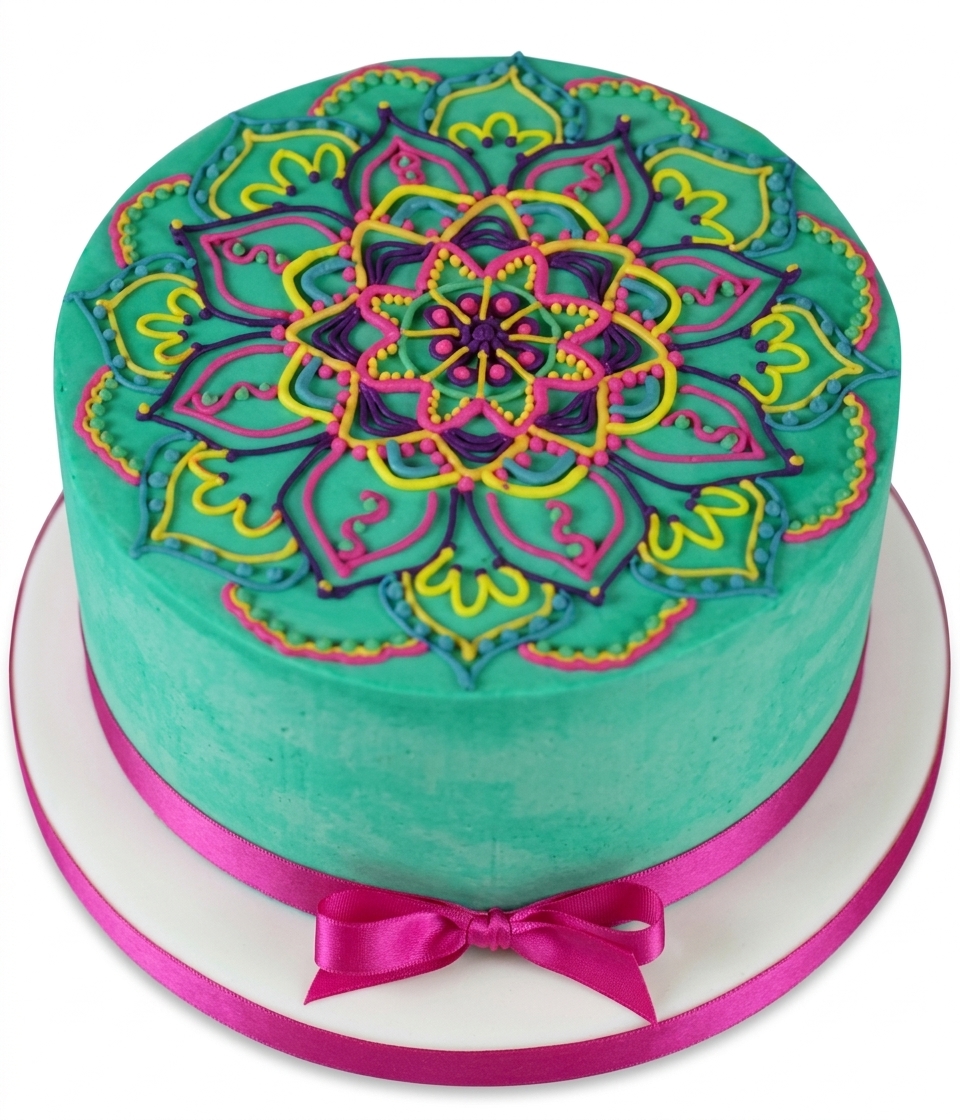 Mandala Birthday Cake for Her