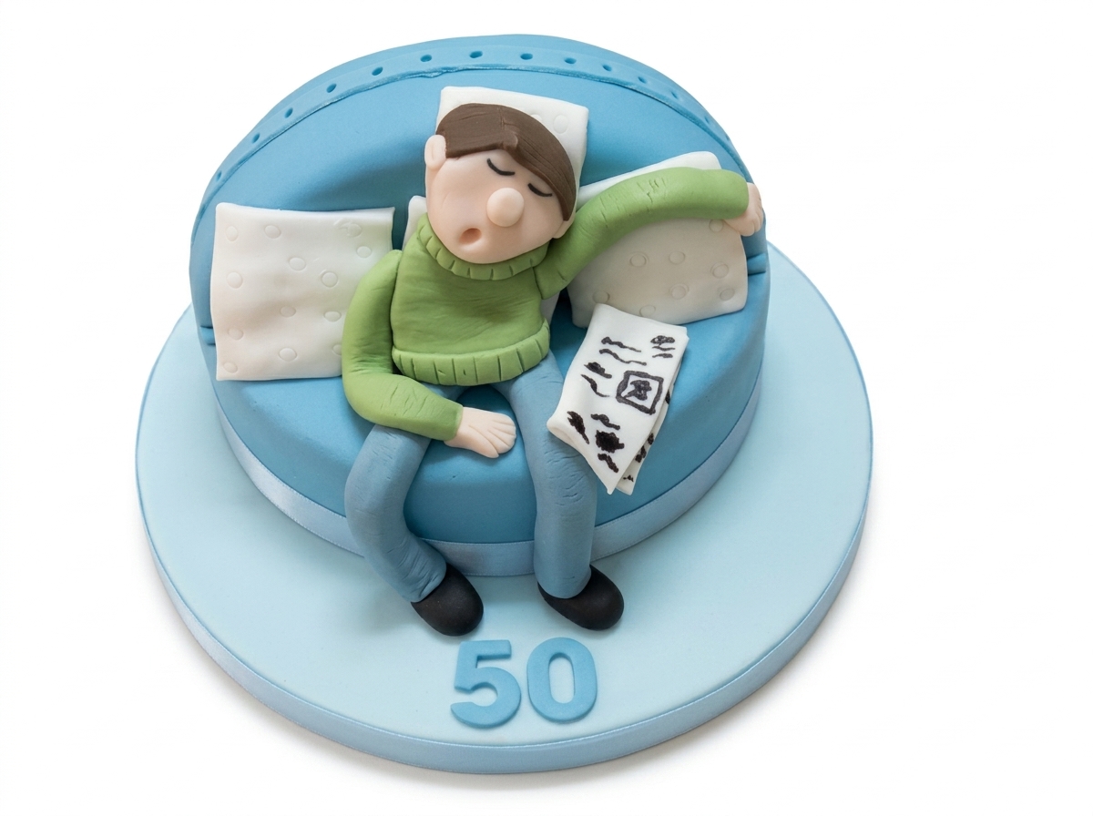 Relaxed Man Sofa Birthday Cake for Men