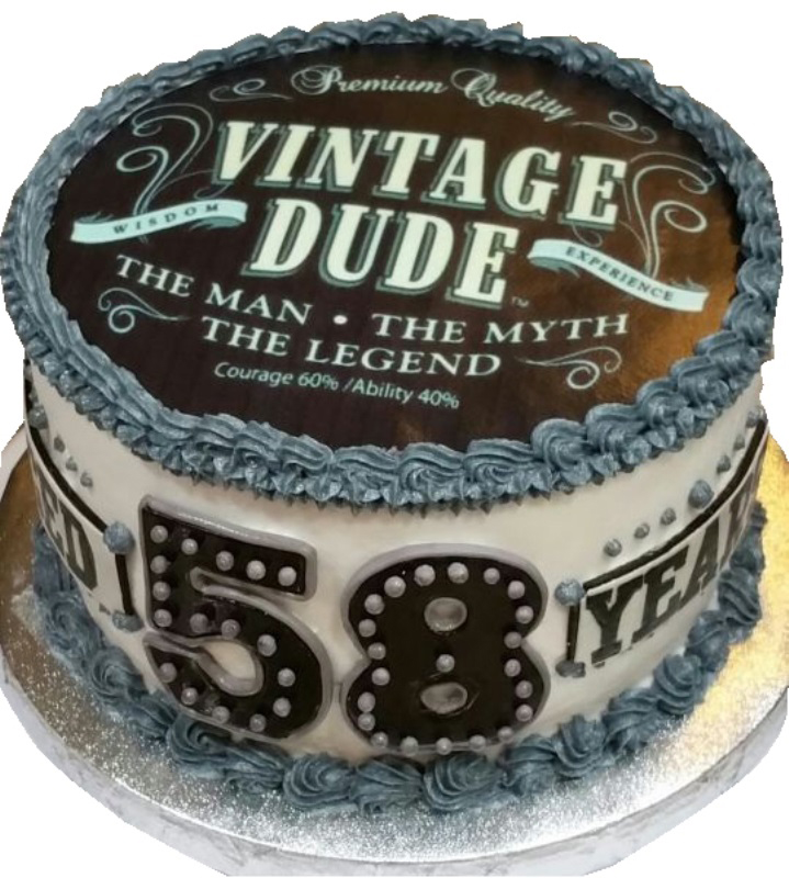 Mens 50th birthday cake