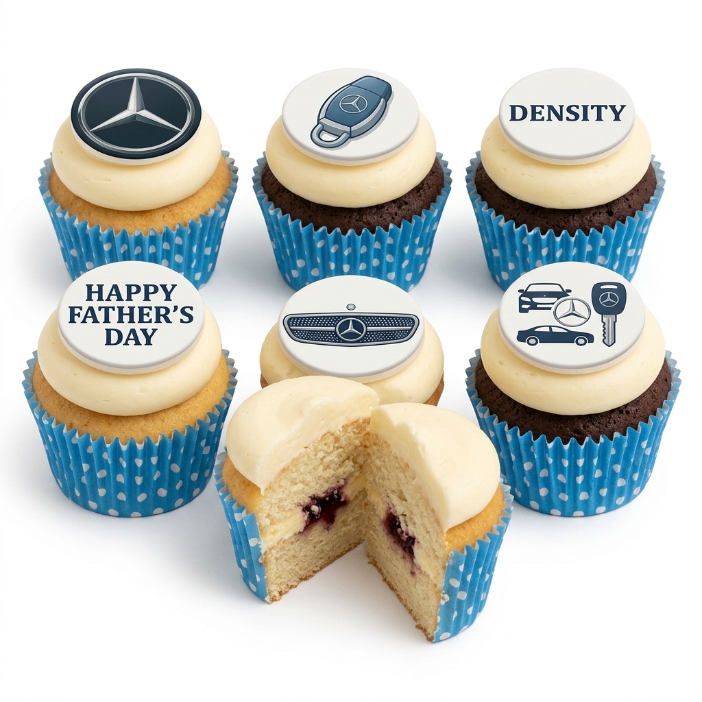 Mercedes Theme Birthday Cupcakes for Him
