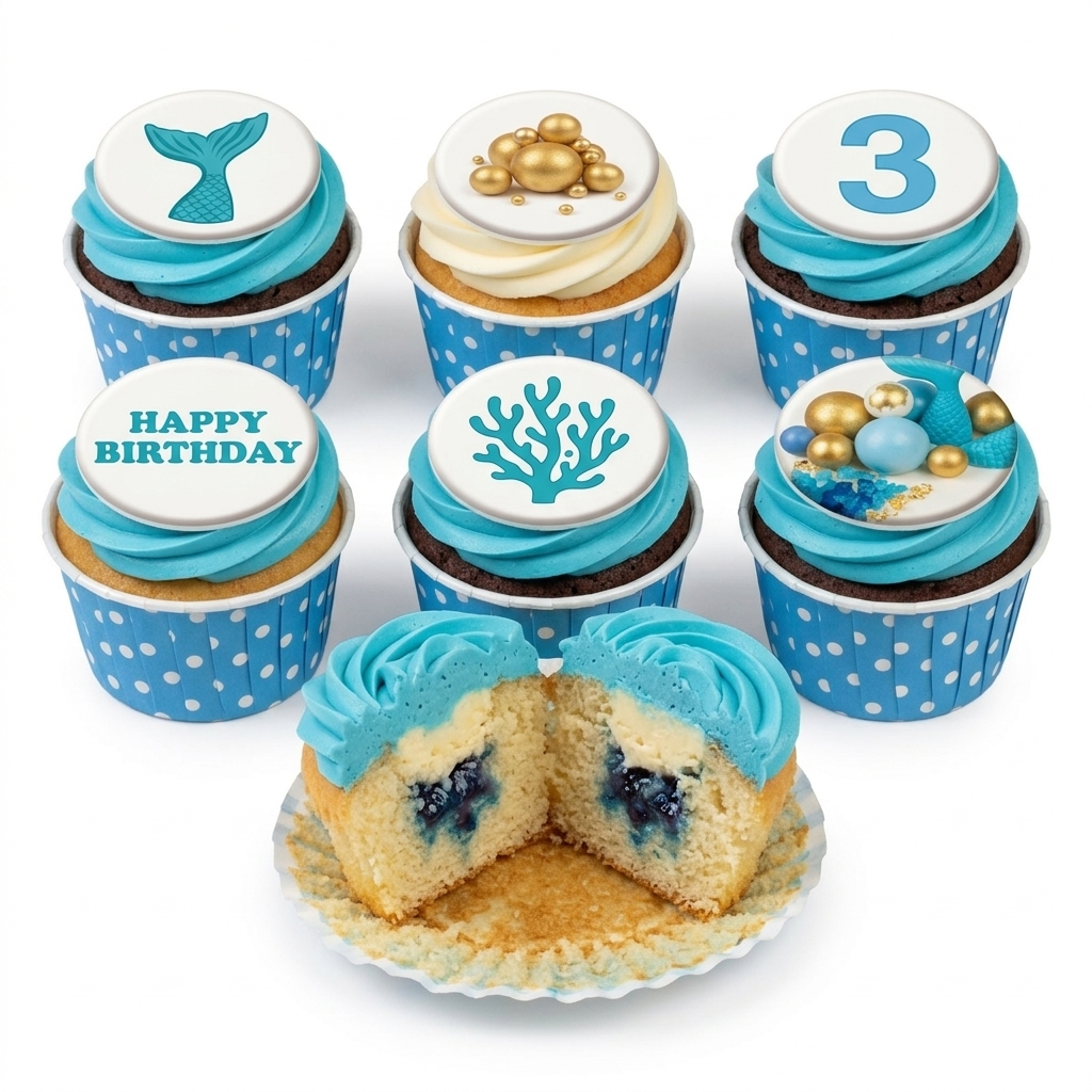 Enchanting Mermaid Birthday Cupcakes for Girls