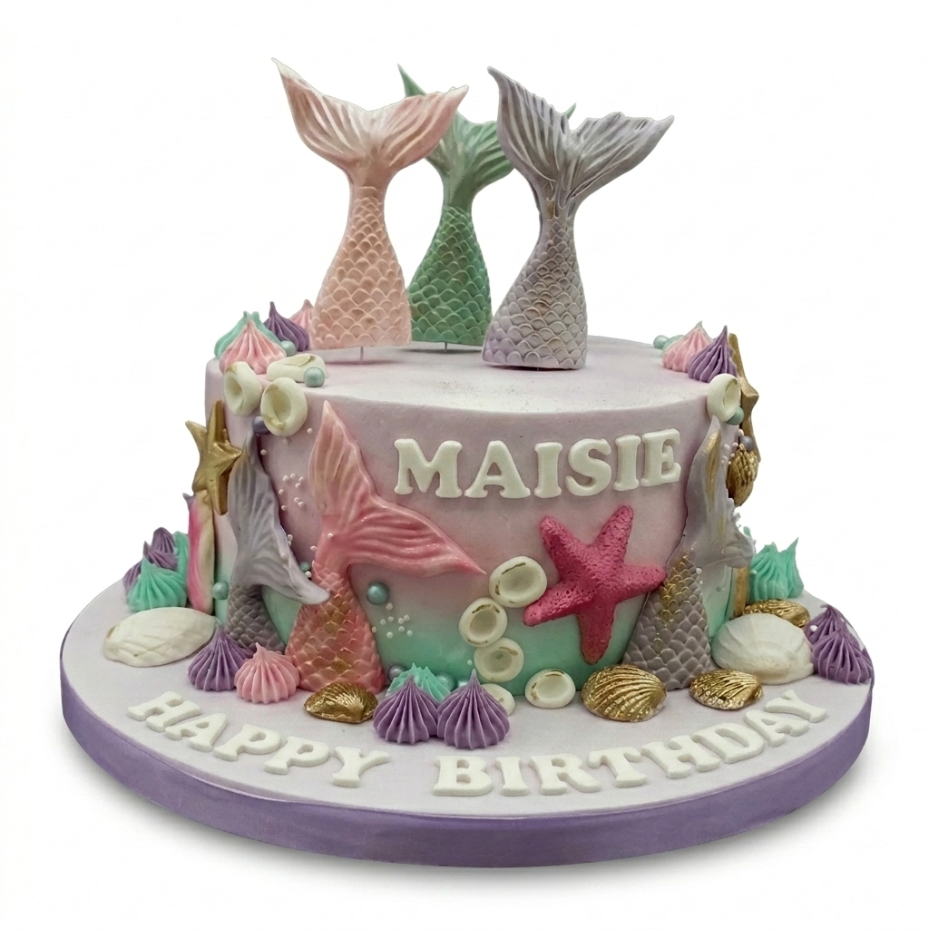 Mermaid Birthday Cake for Girls